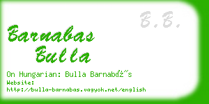 barnabas bulla business card